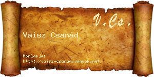 Vaisz Csanád névjegykártya