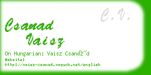 csanad vaisz business card